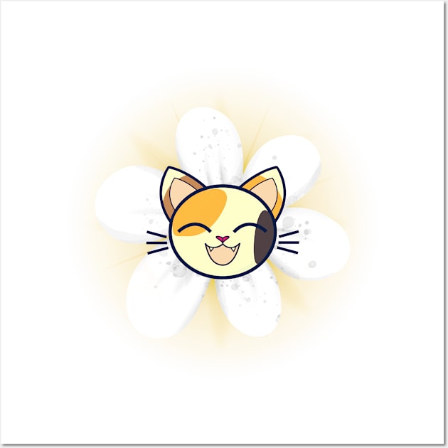 Calico Daisy Kitty Wall Art by Mazzlo Shop